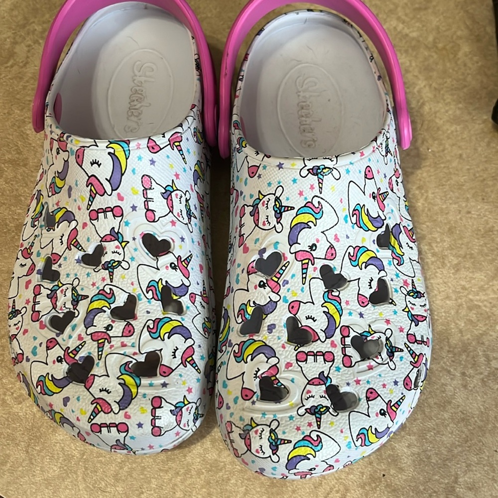 Skechers Pink with Colorful Cartoon Design